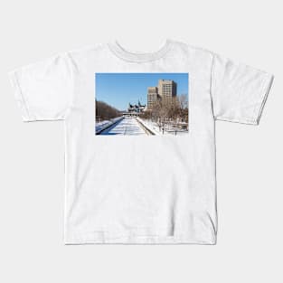 Ottawa's Rideau Canal in winter Kids T-Shirt